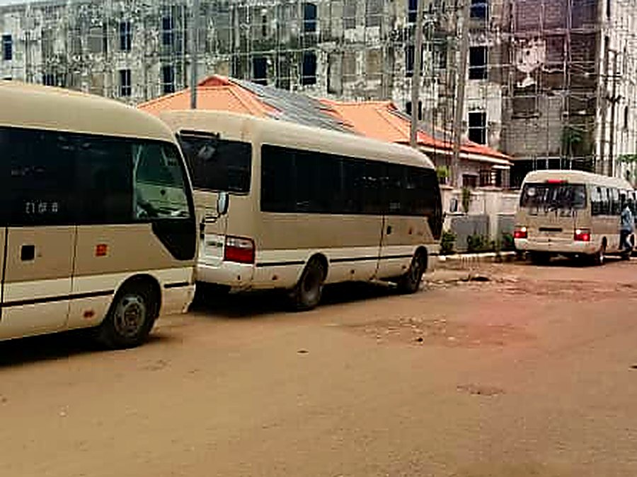 Rank of 30-seat Toyota Coaster staff buses